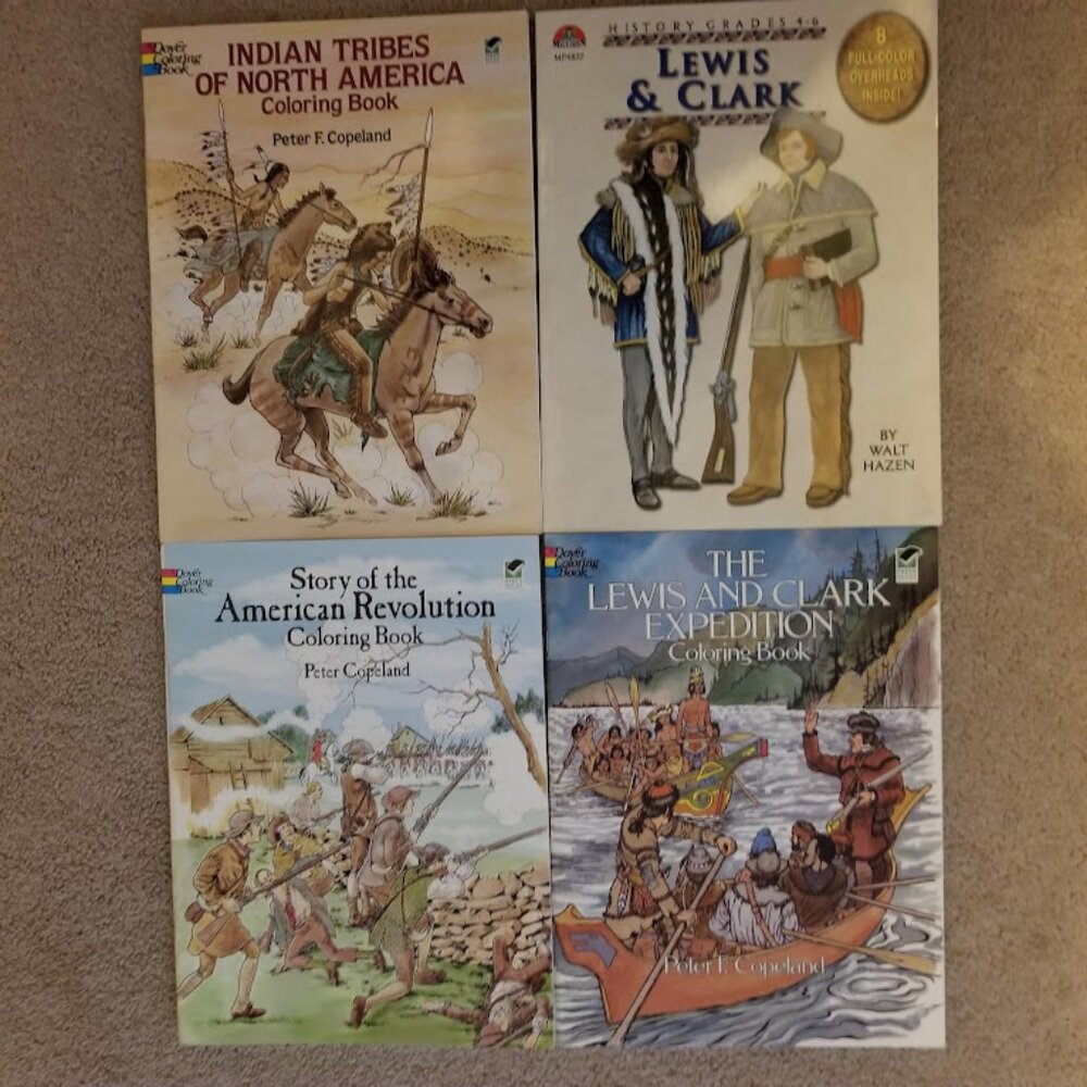 Lot of 4 History Activity Homeschool Books, Elementary Social Studies 4th Grade